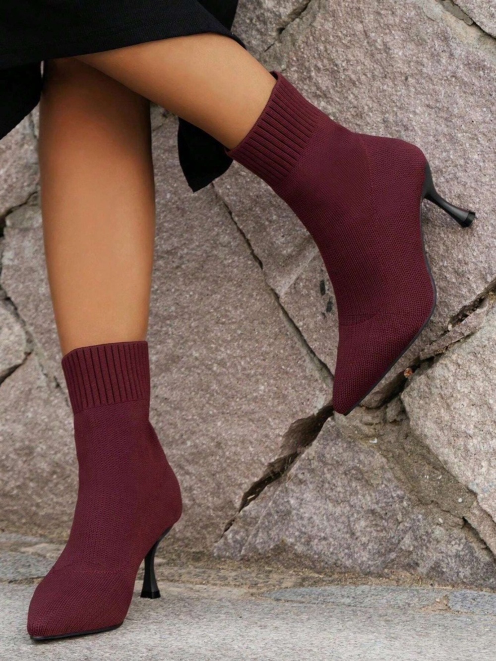 Women’s Pointed Toe Ankle Sock Boots